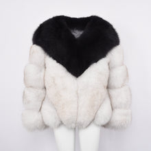 Load image into Gallery viewer, Real Fox Fur Coat Mixed Colore Women Winter Short Jacket