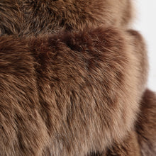 Load image into Gallery viewer, Real Fox Fur Coat Women Natural Fur Jacket Winter Thick Outerwear Coffee Frosted