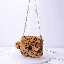 Load image into Gallery viewer, Women&#39;s Leopard Rex Rabbit Fur Bag Shoulder Messenger Bag Chain Handbag Cute Crossbody Fashion Bags 2022 New 8800