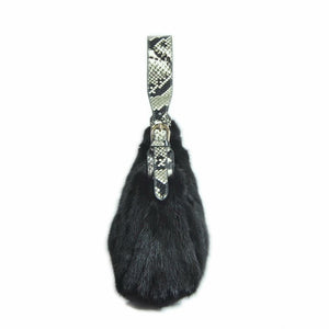 2022 New Fashion Mink Fur Shoulder Bags Women New Spring Handbags Black Natural Fur 7983