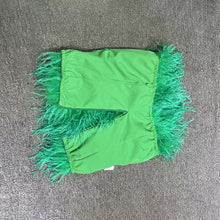 Load image into Gallery viewer, Ostrich Feather Top Fur Tube Top Strapless Fur Boa Bandeau Bra Vest Party Club Women