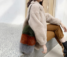 Load image into Gallery viewer, 2022 New Fox Fur Crossbody Bags For Women Spring 2022 Plush Bucket Bag Fashion Cylinder Bag Shoulder Bag 8814