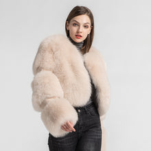 Load image into Gallery viewer, Women Real Fox Fur Coat Cropped Jacket