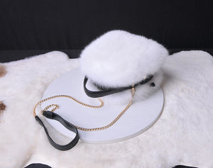 2022 New High Quality Women‘s Real Fox Fur Crossbody Bag Fashion Shoulder Bag Lady Messenger Bag 7998