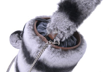 Load image into Gallery viewer, Women Real Rex Rabbit Fur Crossbody Handbags Fashion Plush Bucket Bags Cute Chain Shoulder Bag 8829