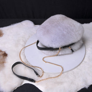 2022 New High Quality Women‘s Real Fox Fur Crossbody Bag Fashion Shoulder Bag Lady Messenger Bag 7998