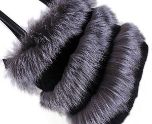 2022 New Women's Fashion Fox Fur Handbag Fluffy Messenger Bag Ladies Winter Shoulder Bag Large Capacity Tote 8813