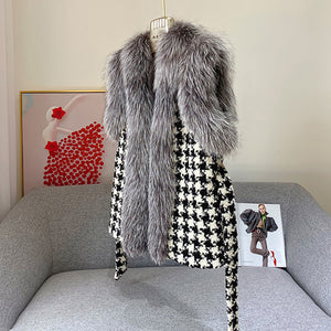 Women Winter Fashion Real Fox Fur Gilets Luxury Warm Vests Waistcoat