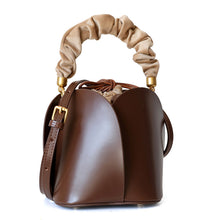 Load image into Gallery viewer, Lady Designer Style Bucket Bags 2022 New Handbags Luxury Real Leather Shoulder Bag For Women Floral Handle 4410