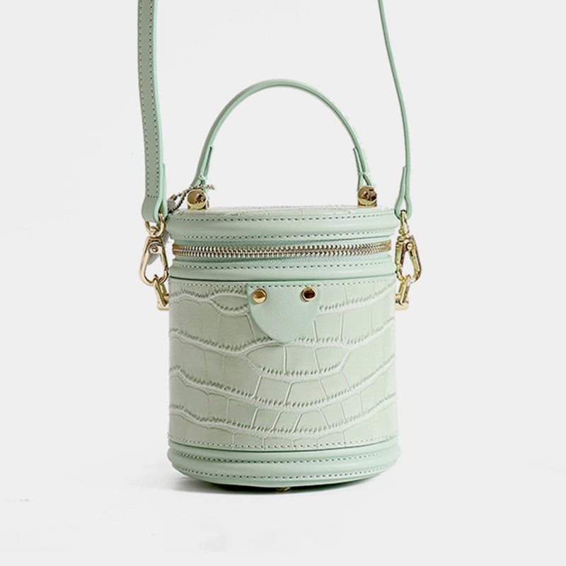 2022 Lady Fashion Bags Bucket Handbags Genuine Cow Leather Cross Shoulder Bags Tote 4411