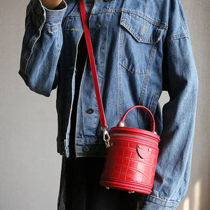 2022 Lady Fashion Bags Bucket Handbags Genuine Cow Leather Cross Shoulder Bags Tote 4411