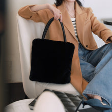Load image into Gallery viewer, Lady Fashion Natural Fur Bags Top Quality Rex Rabbit Handbags Big Tote Women Luxury Shoulder Bag 8920