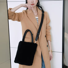 Load image into Gallery viewer, Lady Fashion Natural Fur Bags Top Quality Rex Rabbit Handbags Big Tote Women Luxury Shoulder Bag 8920