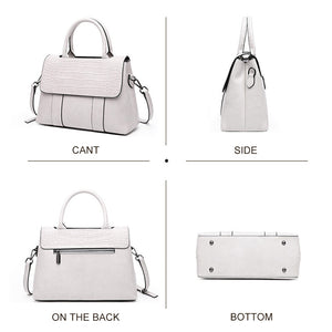 Lady Large Capacity Messenger Bag Leather Handbag Embossing Printed Shoulder Bags Women Tote 4364