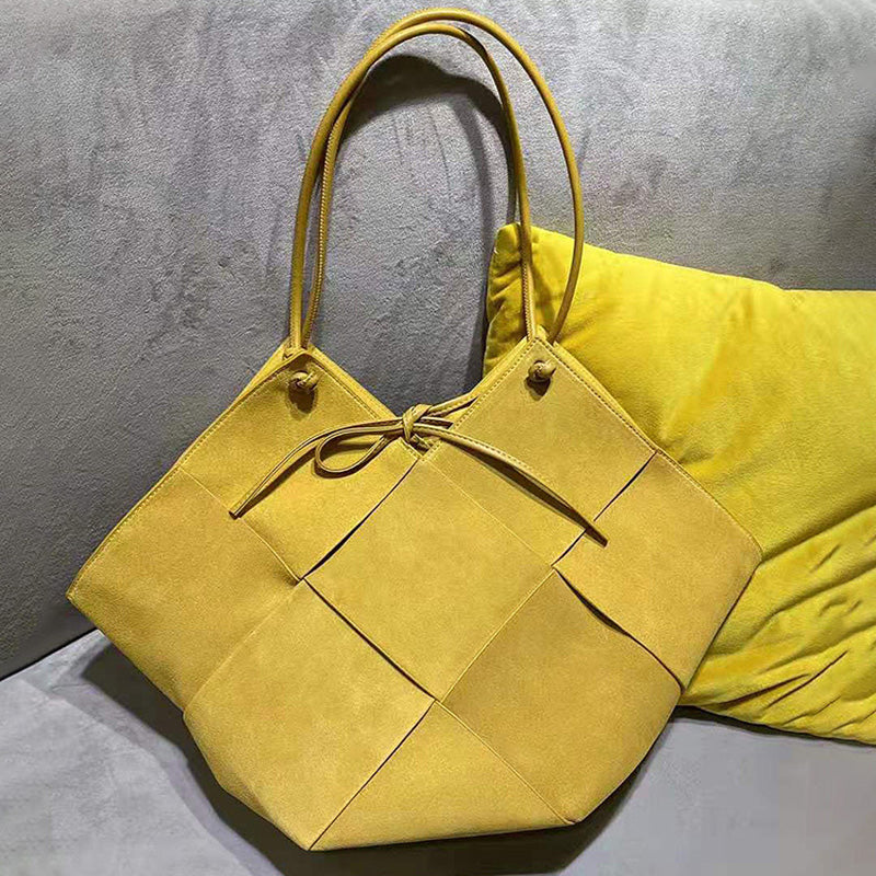 Lady Stylish Leather Bags 2022 New Women Cow Nubuck Leather Large Capacity Tote Shoulder Bags 4354