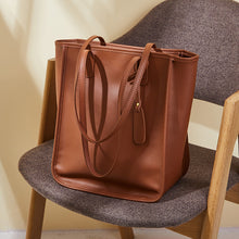 Load image into Gallery viewer, Large Capacity Bags 2022 New Genuine Leather Shoulder Bags 3 Colors Zipper Lady Tote Bag 4377