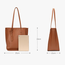 Load image into Gallery viewer, Large Capacity Bags 2022 New Genuine Leather Shoulder Bags 3 Colors Zipper Lady Tote Bag 4377