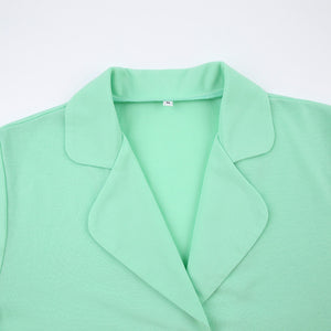 Women Pajamas Set 2 Piece Full Sleeve Trouser Nightwear Cozy Green Pajamas