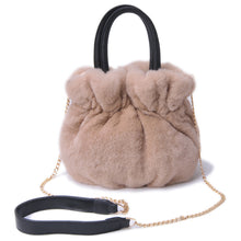 Load image into Gallery viewer, 2022 New Lady Real Rex Rabbit Fur Handbag Bag Luxury Soft Fur Messenger Bag Large Capacity Totes Warm Shoulder Bag 7954