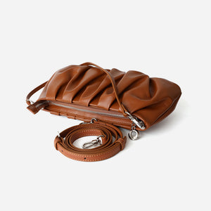 2022 New Women Genuine Sheepskin Leather Bags Fashion Folds Handbags Shoulder Bag Cloud Bags 4400