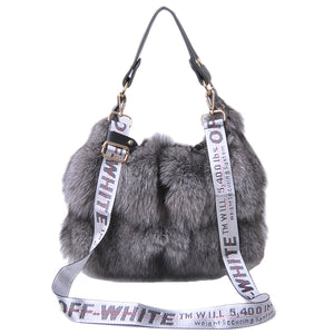 2022 New Lady Luxury Handbag Women Fashion Fox Fur Shoulder Bag Top Quality Messenger Bag 8803