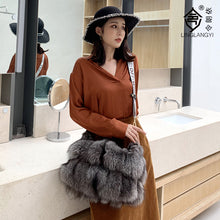 Load image into Gallery viewer, 2022 New Lady Luxury Handbag Women Fashion Fox Fur Shoulder Bag Top Quality Messenger Bag 8803