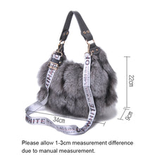 Load image into Gallery viewer, 2022 New Lady Luxury Handbag Women Fashion Fox Fur Shoulder Bag Top Quality Messenger Bag 8803