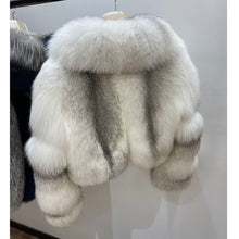 Load image into Gallery viewer, Women Luxury Cross Fox Fur Jacket Winter Warm Luxury Coat