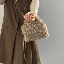 Load image into Gallery viewer, 2022 New Styles Women Handbag Real Lamb Fur Fashion Cross Bags Wool 4 Colors Hand Bag Chain 4714