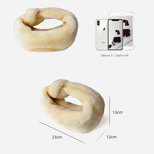 2022 New Fashion Knot Bag Sheepskin Fur Hand Bag Lady Real Lamb Fur Knotted Winter Fairy Handbag Wool 4398