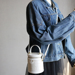 2022 Lady Fashion Bags Bucket Handbags Genuine Cow Leather Cross Shoulder Bags Tote 4411