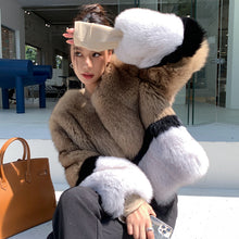 Load image into Gallery viewer, 2022 New Women&#39;s Imported Fox Fur Coat Long Sleeve Winter Luxury Fluffy Overcoat 4894