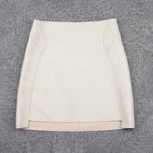 Load image into Gallery viewer, Lady Leather Sheepskin Skirt Solid Simple Front Rear Asymmetric Design Hip Wrap Short Dress 2022 Autumn Winter New TF4795