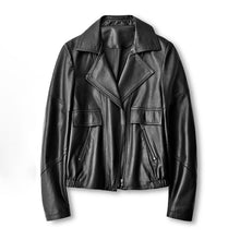 Load image into Gallery viewer, Women Spring Genuine Vegetable Tanned Leather Jackets Lady Retro Sheepskin Coats Female Vintage Jacket Autumn Clothes CL4018