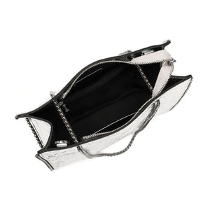 Women New Arrivals Genuine Cow Leather Bags Lady Luxury Handbags Fashion Shoulder Bags Silver Color Tote 4376