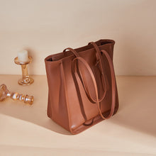 Load image into Gallery viewer, Large Capacity Bags 2022 New Genuine Leather Shoulder Bags 3 Colors Zipper Lady Tote Bag 4377