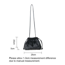 Load image into Gallery viewer, Real Mink Fur Handbags 2022 New Style Luxury 100% Mink Fur Bags Lady Cross Bags Shoulder Bag 8817