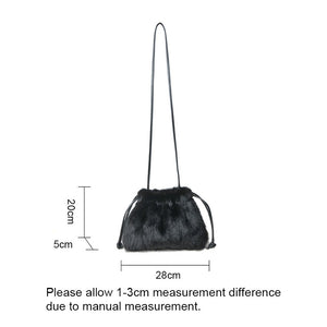 Real Mink Fur Handbags 2022 New Style Luxury 100% Mink Fur Bags Lady Cross Bags Shoulder Bag 8817