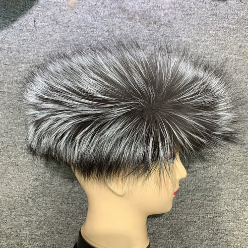Women's Fluffy Real Fur Band Winter Fashion Elastic Warm Headband