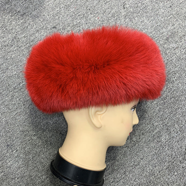 Luxury Winter Women Fashion Warm Real Fur Band Fluffy Elastic Headband