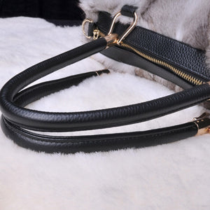 Women Large Capacity Handbags Women's Luxury Fox Fur Top-Handle Bag Designer Warm Plush Bag 2022 New 8805