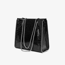 Load image into Gallery viewer, Women New Arrivals Genuine Cow Leather Bags Lady Luxury Handbags Fashion Shoulder Bags Silver Color Tote 4376