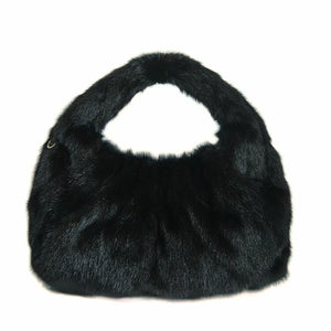 Women' Real Mink Fur Handbags Luxury Fashion Shoulder Bags Natural Fur Tote Messenger Bags 7978