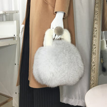 Load image into Gallery viewer, Women&#39;s Full Pelt Fur Bags Fox Fur Fashion Handbags Lady Casual Totes Mink Luxury Street Shoulder Bags 7968
