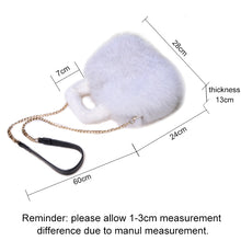 Load image into Gallery viewer, Women&#39;s Full Pelt Fur Bags Fox Fur Fashion Handbags Lady Casual Totes Mink Luxury Street Shoulder Bags 7968