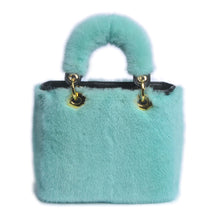 Load image into Gallery viewer, Women&#39;s Luxury Real Mink Fur Hand Bags Fashion Style Lady Tote Lovely Natural Fur Handbag 8919