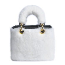 Load image into Gallery viewer, Women&#39;s Luxury Real Mink Fur Hand Bags Fashion Style Lady Tote Lovely Natural Fur Handbag 8919