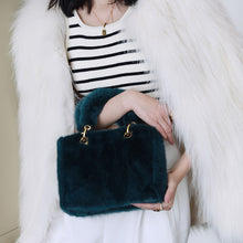 Load image into Gallery viewer, Women&#39;s Luxury Real Mink Fur Hand Bags Fashion Style Lady Tote Lovely Natural Fur Handbag 8919