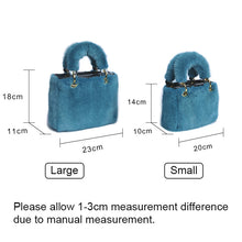 Load image into Gallery viewer, Women&#39;s Luxury Real Mink Fur Hand Bags Fashion Style Lady Tote Lovely Natural Fur Handbag 8919