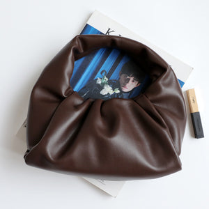 2022 Spring Autumn Women's Real Leather Handbags Designer Bags Genuine Leather Underarm Bag Folds Luxury 4360